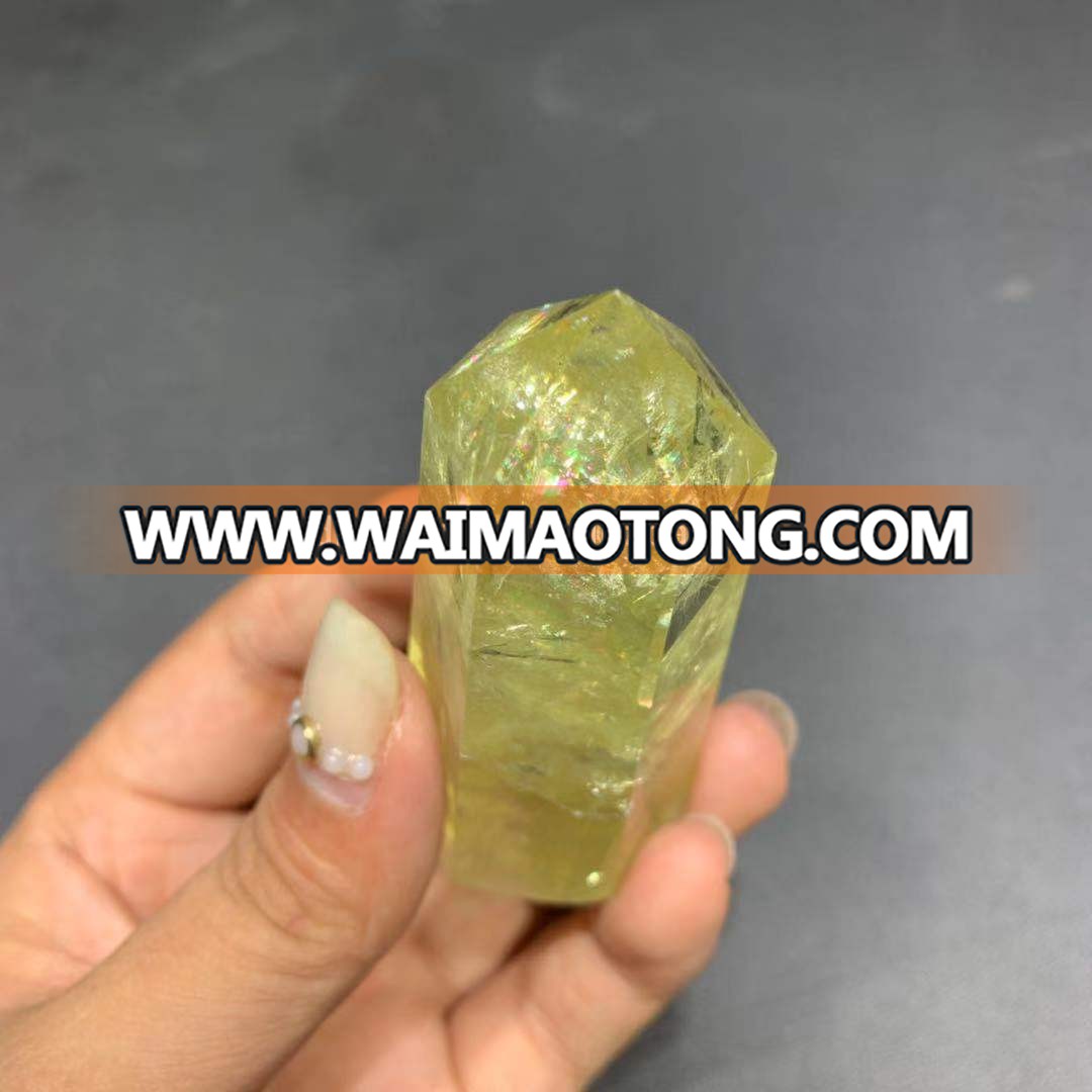 wholesale hot sale natural yellow crystal clear citrine points crystal rough citrine crystal natural gemstone stone