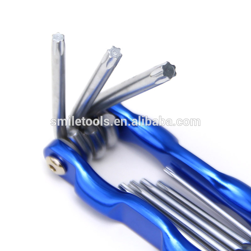 Torx Star Allen Wrench T9/T10/T15/T20/T25/T27/T30/T40 Folding Hex Key Wrench Set