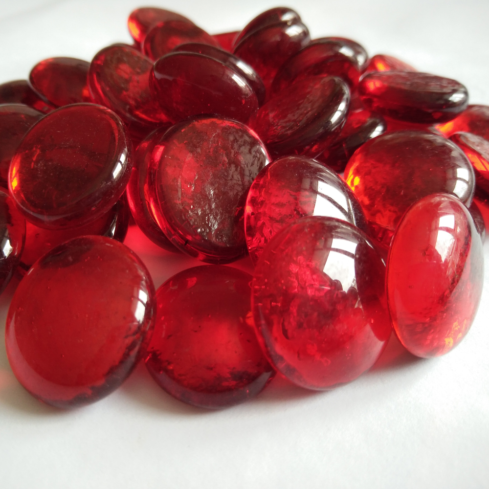 Decorative colorful glass cobble stone