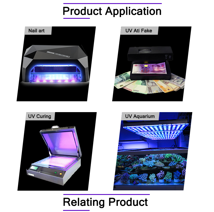 365nm 380nm 410nm 3W 3535 High Power UVA LED Lighting