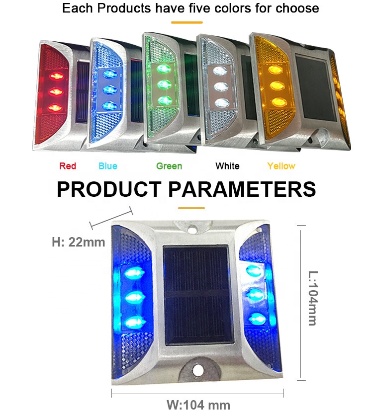 Manufacturer price High brightness IP68 flashing traffic marker light reflective aluminum led cat eye solar road stud