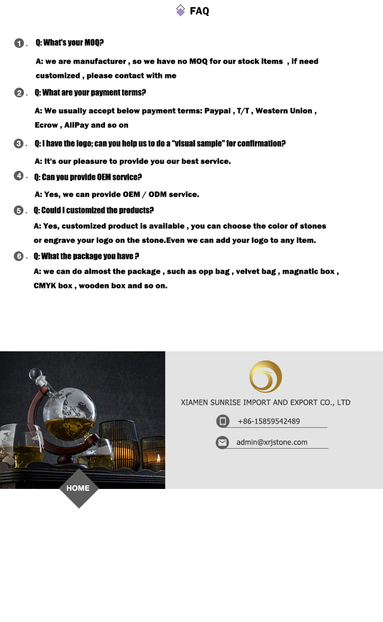 Make In China Factory Price Crystal Whiskey Decanter Wine Decanter Set Crystal Globe Glass Globe Whisky Decanter With For Sale