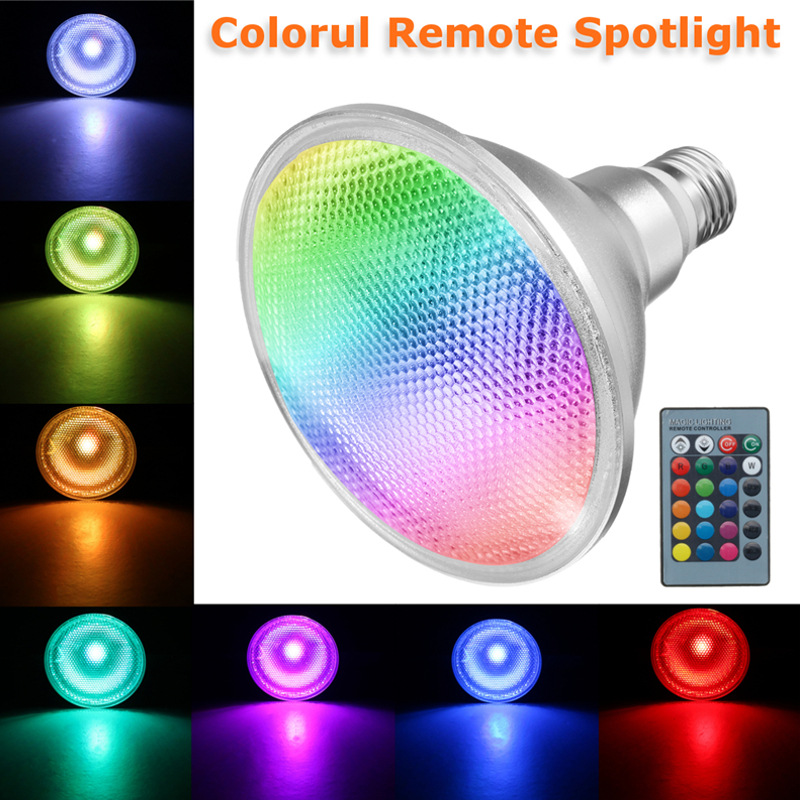 RGB Color Remote Control PAR38 20W LED Floodlight Waterproof