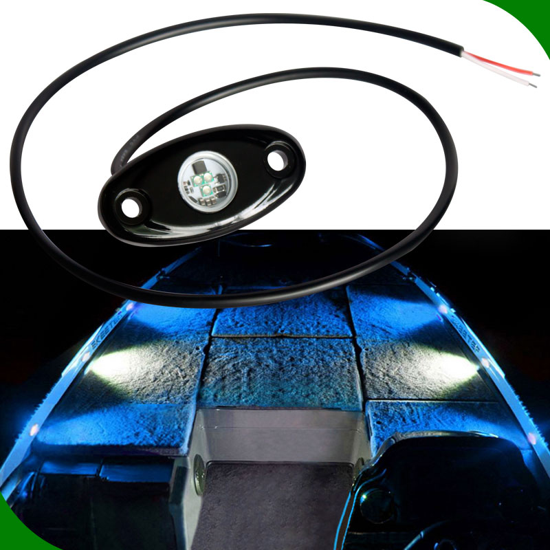 led rock light 8 pods deck light bulbs use for car boat 12v waterproof smartphone APP control bluetooth 4 pods lighting