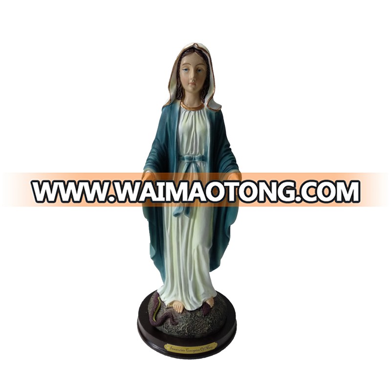 Hight quality OEM catholic gifts resin handmade Christmas decorations Virgin Mary figurines for religious crafts