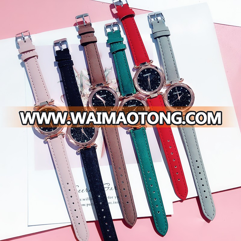 6 Color Watch Actress Empty Rhinestone Women's Fashion Trend Belt Waterproof Quartz Watch Fashion & Casual Women Watch