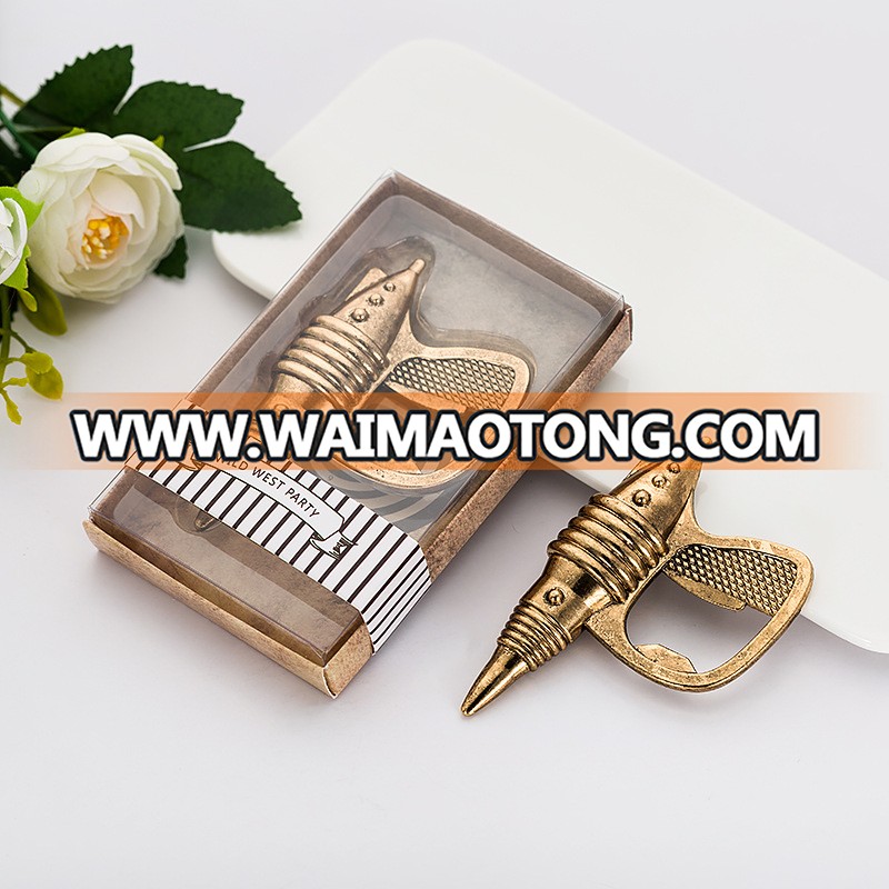 Ywbeyond Wed gifts party souvenirs for guests machine gold and silver gun shaped beer bottle opener