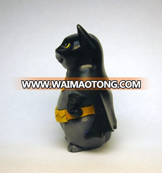 Wholesale custom desktop decor children favor cool resin cat figurine for gifts