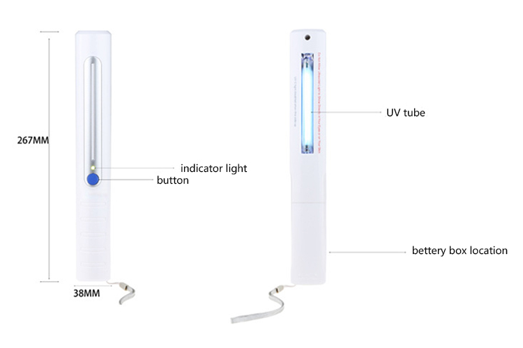 Portable UV LED Lamp Sterilizaer UVC Sterilizer Lamp For Household