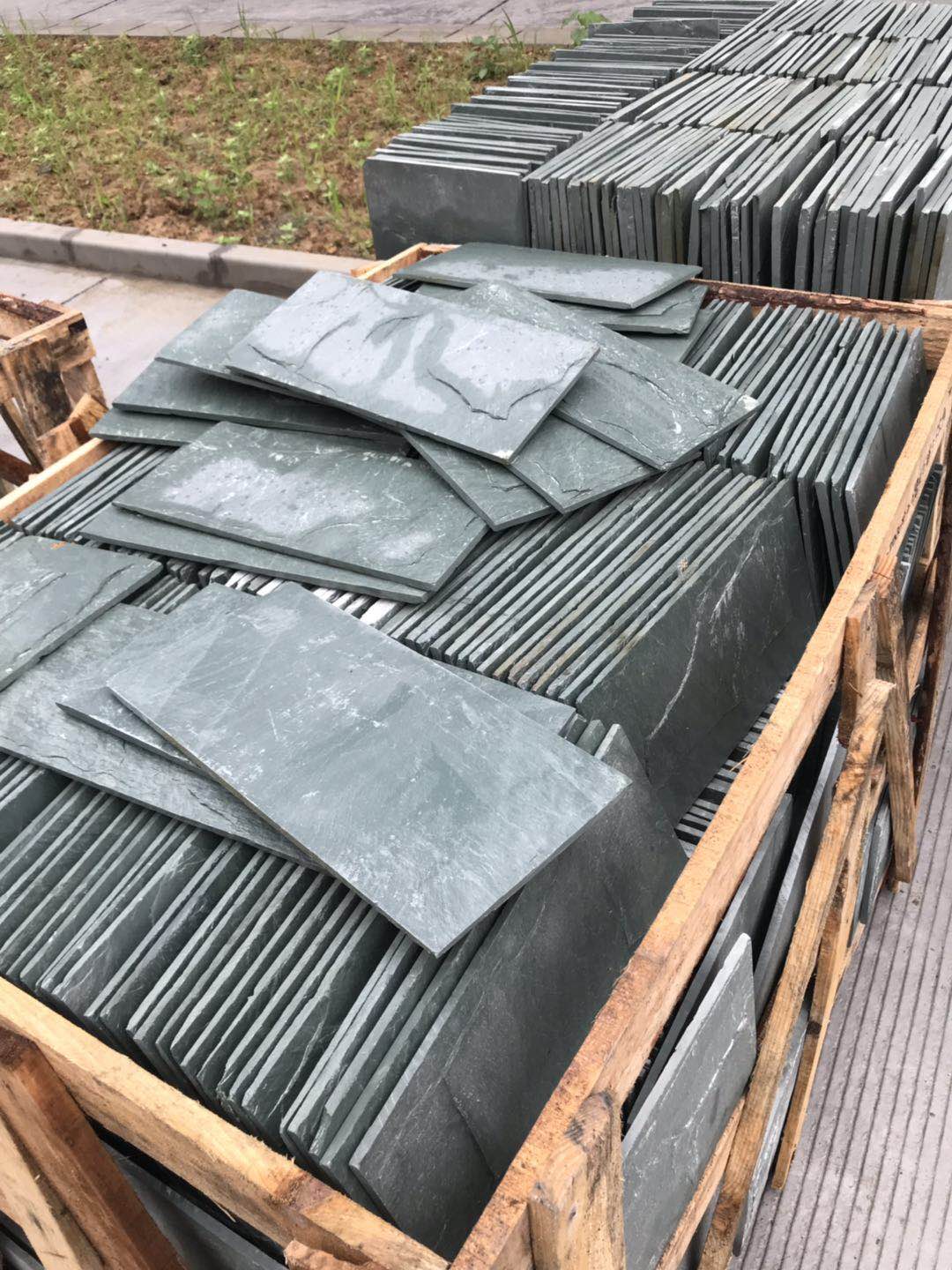 Cut To Size Dark Green Slate Tiles For Flooring