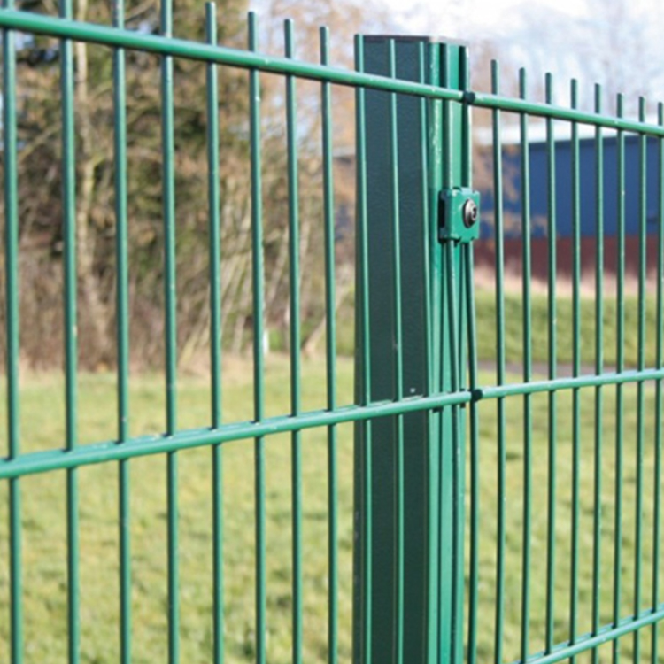 Wholesale Metal 2D Welded Wire Mesh Garden Home Powder Painted 656 868 double rod Fence Panels