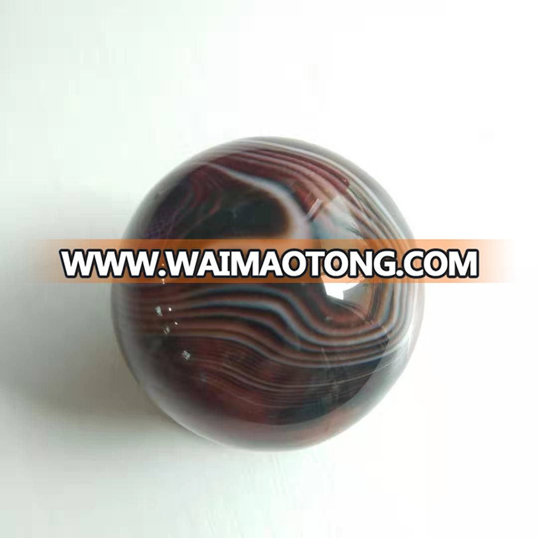 Wholesale Natural banded silky agate sphere Sardonyx ball Healing