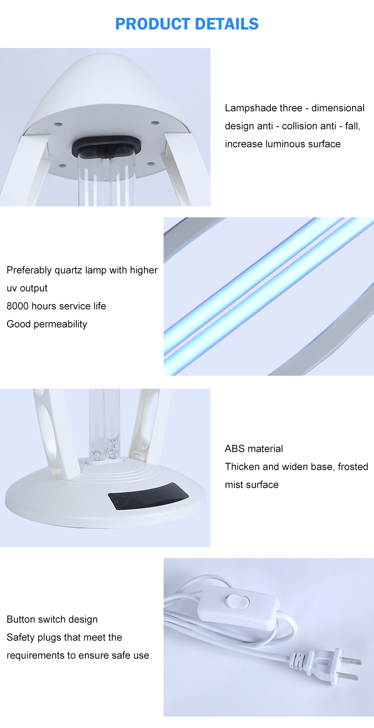 New product remote control timing portable home 38watt ultraviolet uv sterilization lamp