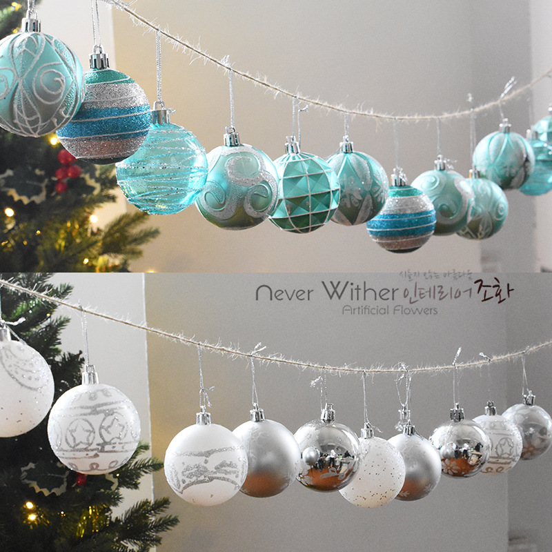 6cm Wholesale  Glass Christmas Ball Ornaments Christmas Tree Decoration