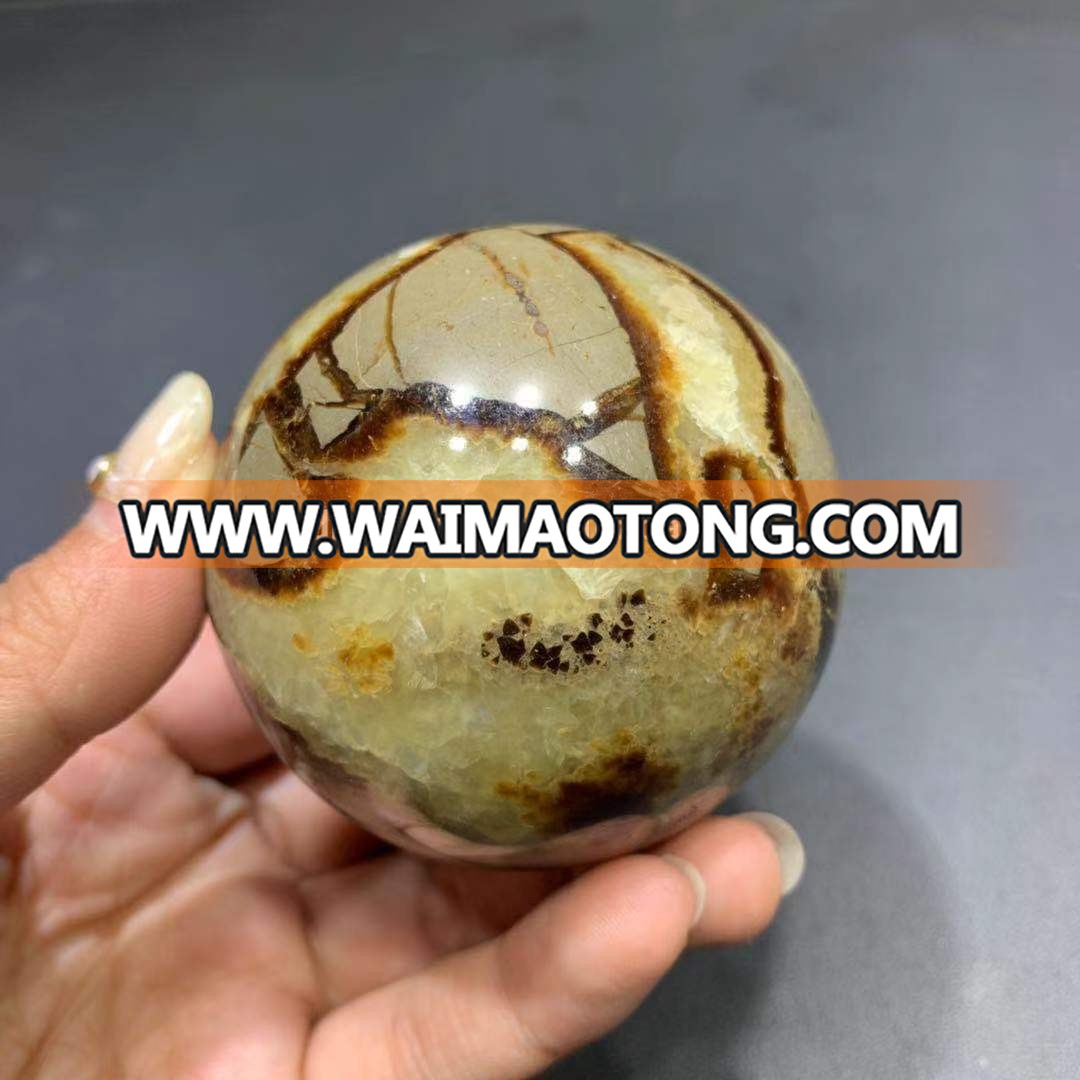 wholesale natural septarium crystal sphere polished natural septarium quartz ball for party decoration