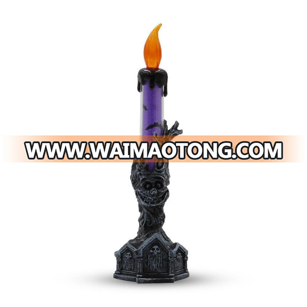 Led Flameless Electronic  Candles Halloween Skeleton Ghost Hand candle Decorative Led wax Candle Light Halloween day Decoration