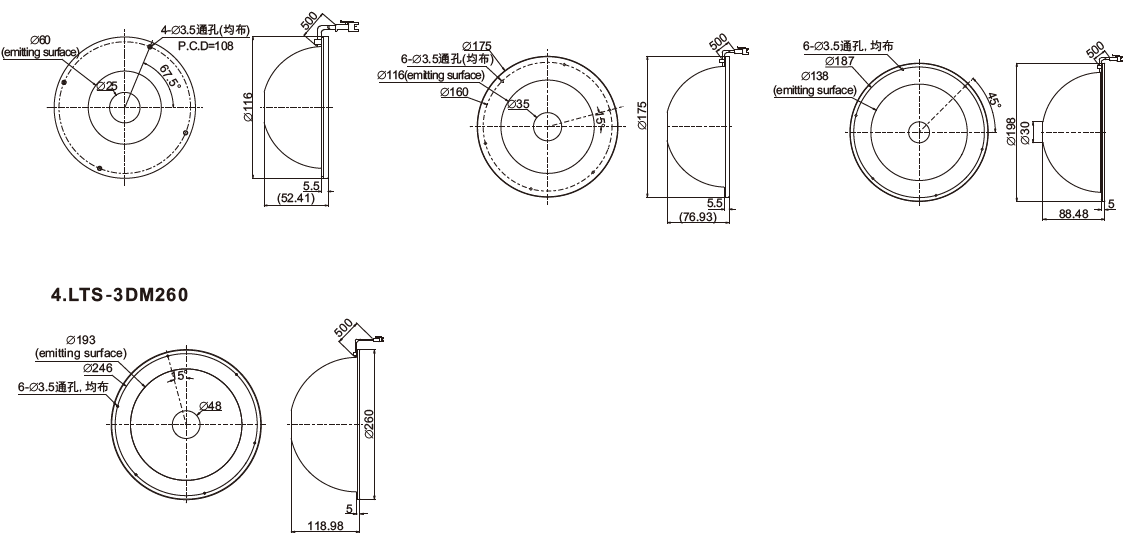 ONN-VD1 24v 21w led industrial camera vision lighting RYGW UV