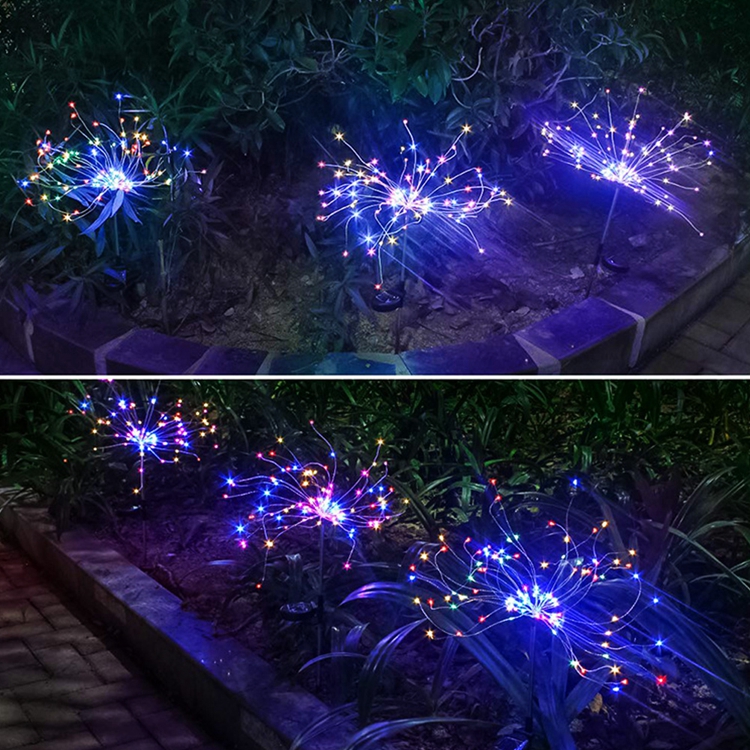 Solar Fireworks String lights For Garden Decoration LED String Christmas Festive Fairy lights Outdoor Solar lamps