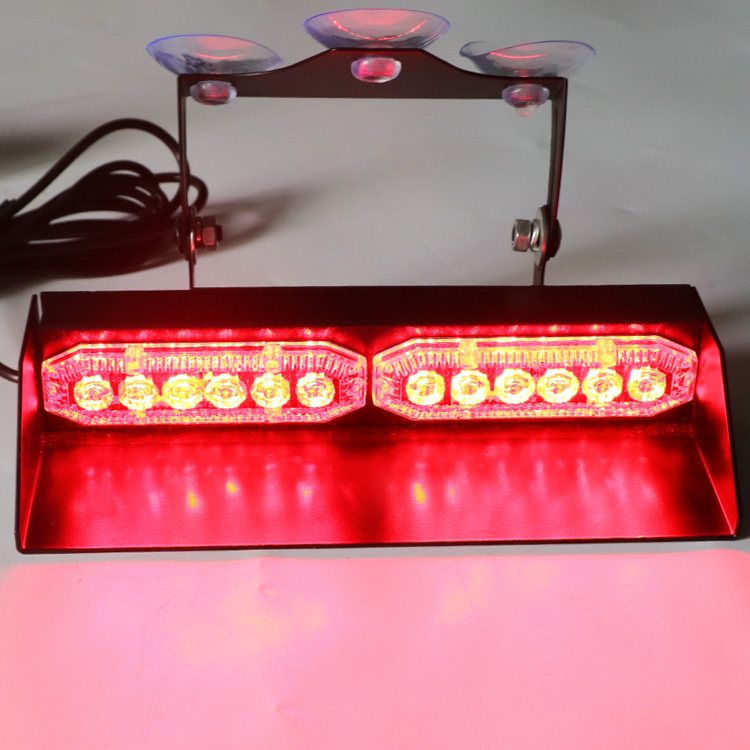 Red  color deck dash windshield flash strobe warning lights