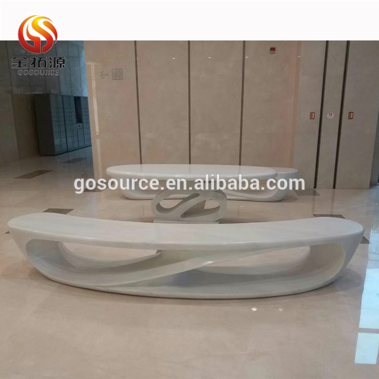 The Newly Designed White Marble Table And Chair With Artistic Sense