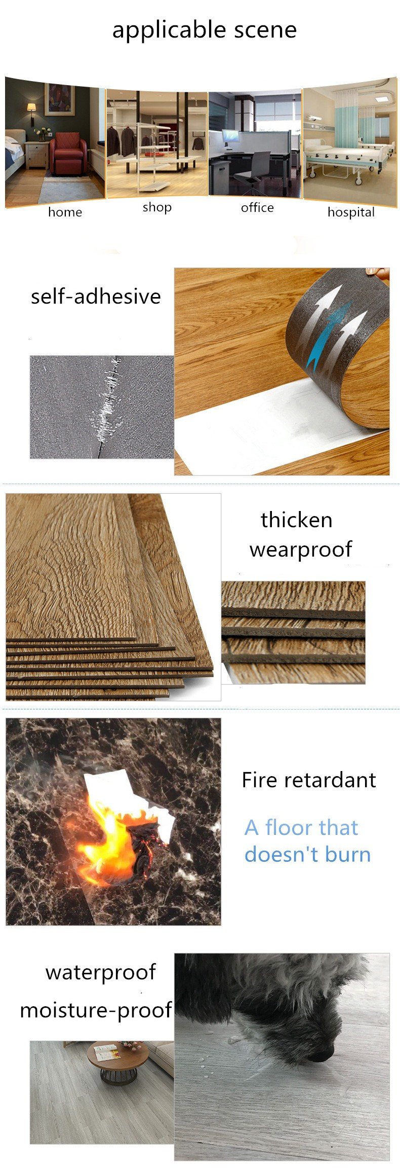 vinyl plank flooring self adhesive flooring adhesive wood grain