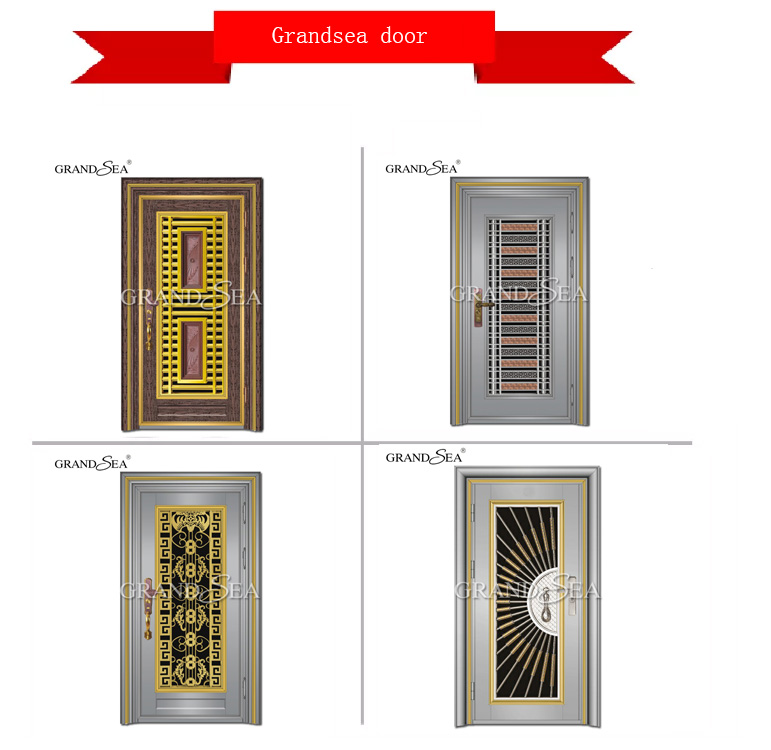 New stainless steel safety security door apartment main gate stainless steel door price