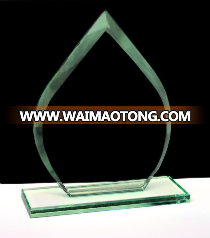 MH-JB0161  personalized engraving Crystal  award green  trophy with base