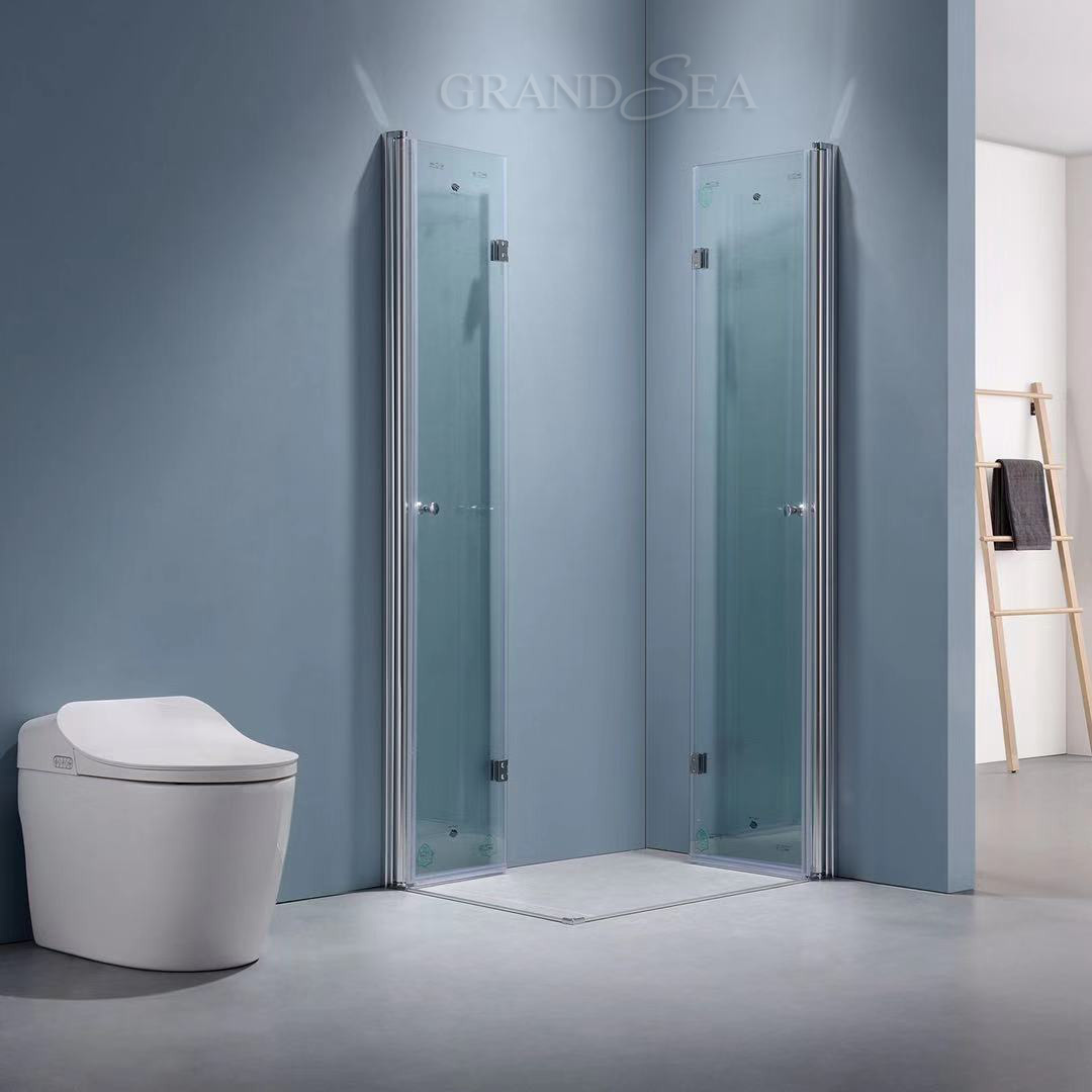 Wholesale New Design Security Aluminium Bathroom Glass Door Showeroom freamless glass door