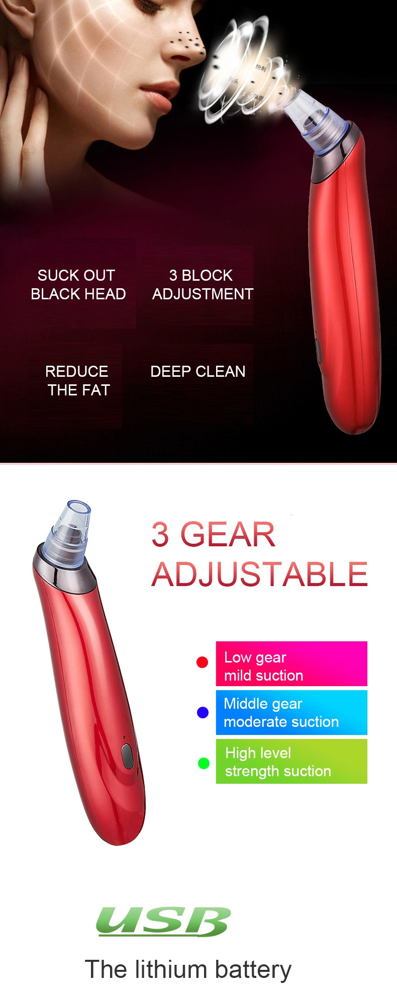 DOODA  Wholesale Waterproof   Suction Blackhead Instrument Facial Beauty Device For Skin Care