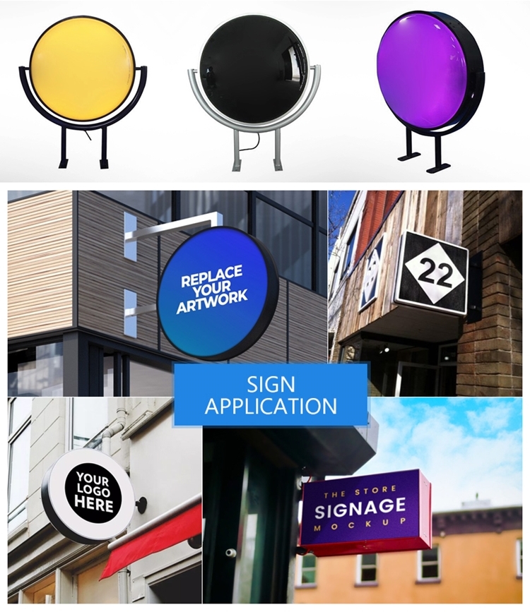 Rotating Light Box Display Advertising Rotating Lightbox Round Outdoor Led Light Box Sign Signage