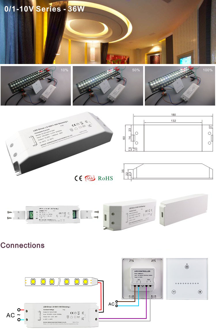 Easy Install 36V Constant Voltage Module LED Driver 30V Indoor LED Module Driver