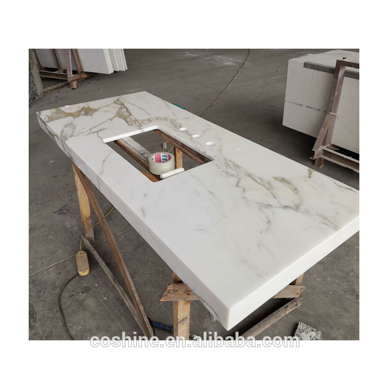 Calacatta Natural Stone Luxury Dining Table Marble Tops