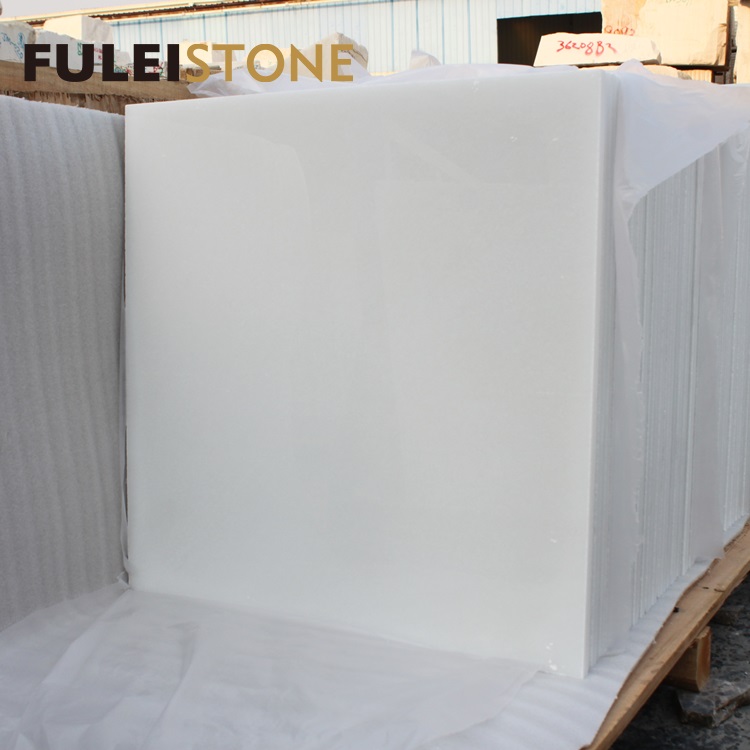 Pure White onyx Tiles polished  for wall and floor