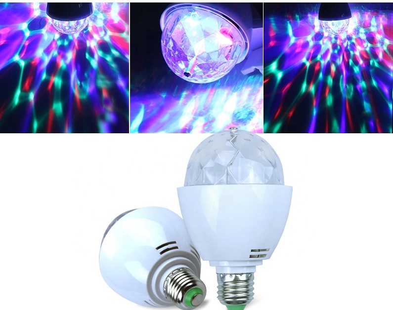 Hot selling 3w RGB Led Crystal Disco Bulb For Disco Party Club party