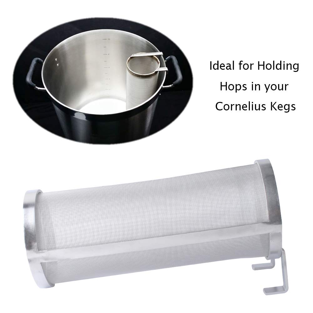 Stainless Steel Hop Filter Strainer with Spoon for Home Beer Brewing Kettle Homebrew Hop Strainer