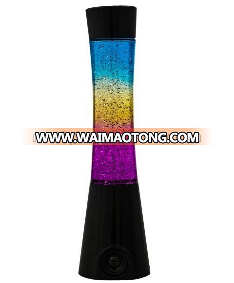 Novelty Rainbow Glitter light with bluetooth speaker