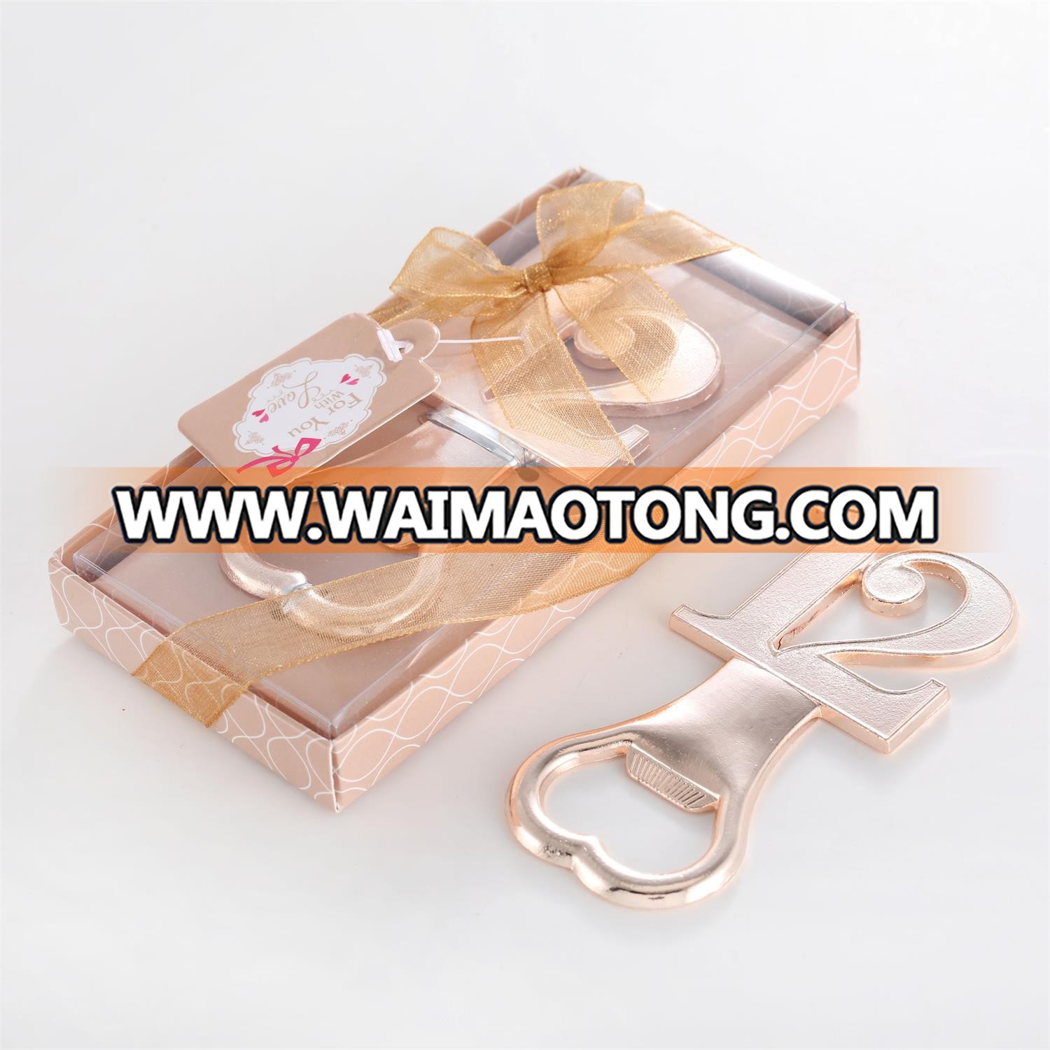 Wedding Favors New Elegant Box Gold 12th Anniversary Design Bottle Opener