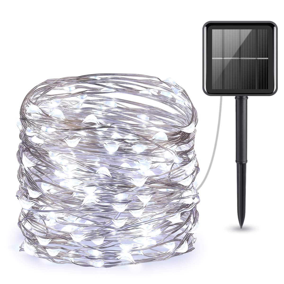 indoor/outdoor solar powered waterproof sting light bar for holiday christmas decor