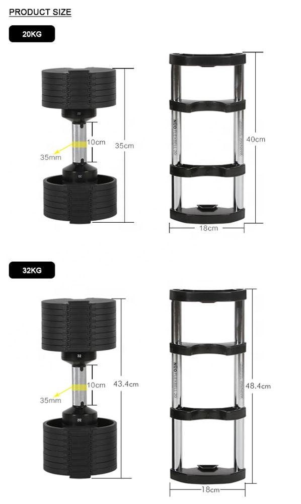 Fitness Dumbbell Set Wholesale Gym 32kg Adjustable Dumbbell