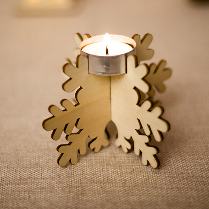 Wedding decor laser cut Wooden Candlestick