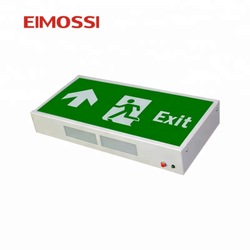 220V Emergency warning light Aluminum 3 hours battery backup led exit sign for warehouse