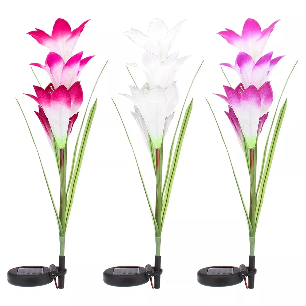 Easy Installation Wholesale Wireless Waterproof solar yard flower lights for Outdoor Garden