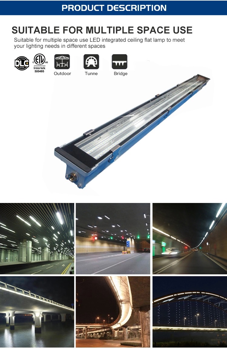 Outdoor project IP67 triproof waterproof dustproof  led linear light fixture