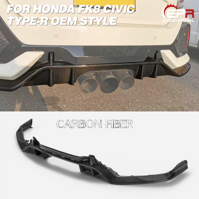 for Honda FK8 CIVIC TYPE-R OEM Carbon Fiber Rear Bumper Lip