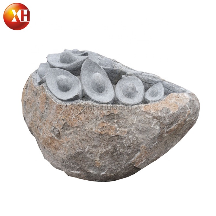 Hotsale Natural Landscape Stone Gold Ingot Carving For Garden Outdoor Decoration