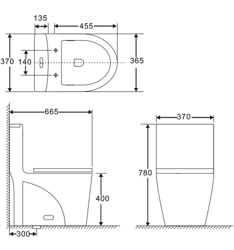 matte black ceramic toilet, elongated one piece toilet, cUPC toilet CL-12011YA for US market