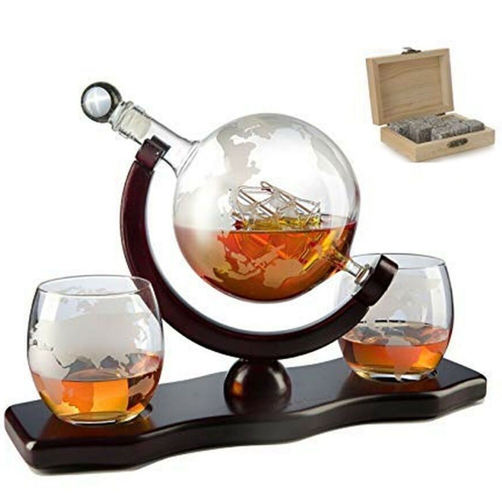 Amazon Best selling 850ML Diamond Decanter Flottweg Decanter For Whiskey Drinks Whisky Decanter Globe Whisky Lover For Sale