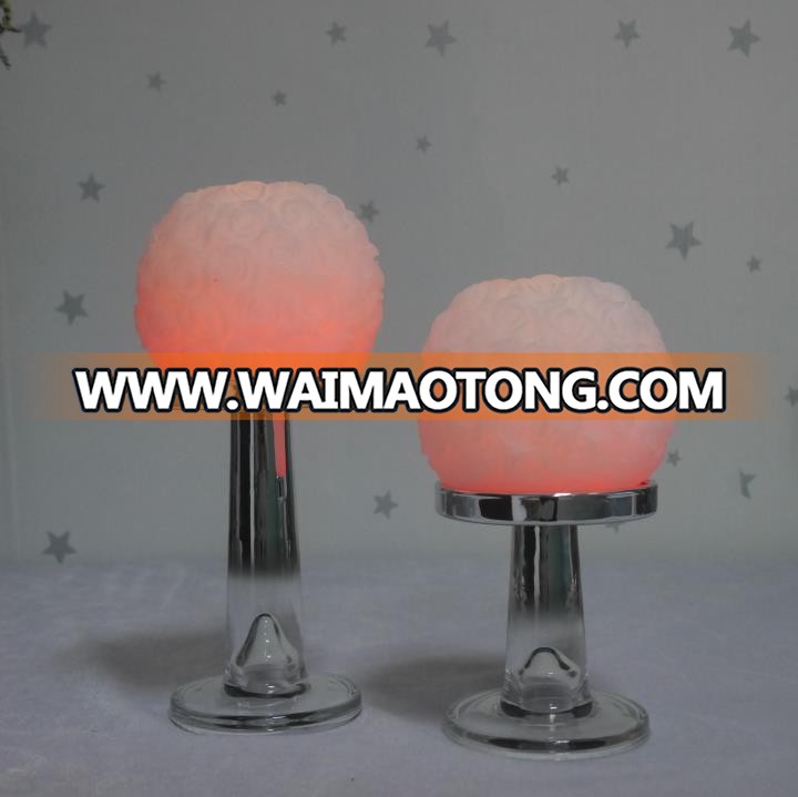 Wholesale Rose Texture Wax Ball led candles with moving flame