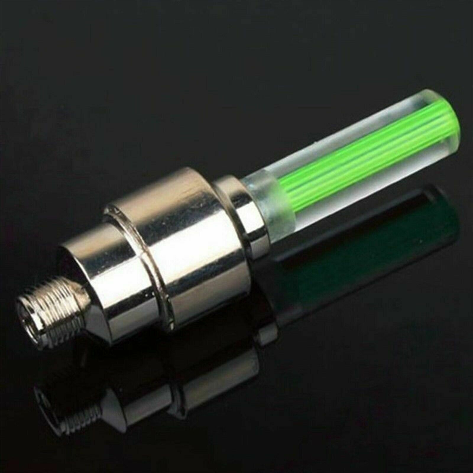 2Pcs Waterproof Flashing LED Tyre Wheel Valve Cap Lights For Car Bicycle Motorcycle