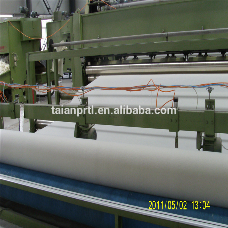 PET White Color Nonwoven Short Fiber Geotextile 300g